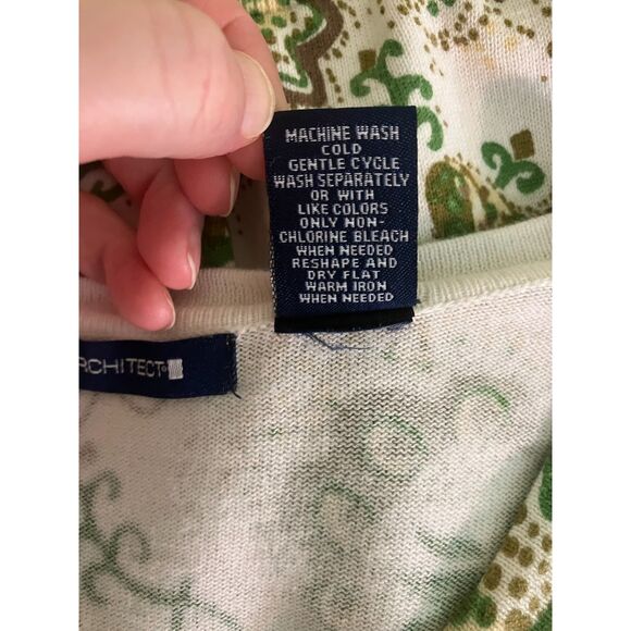 Architect paisley design cropped sleeve grandmacore cardigan sweater - Picture 5 of 8